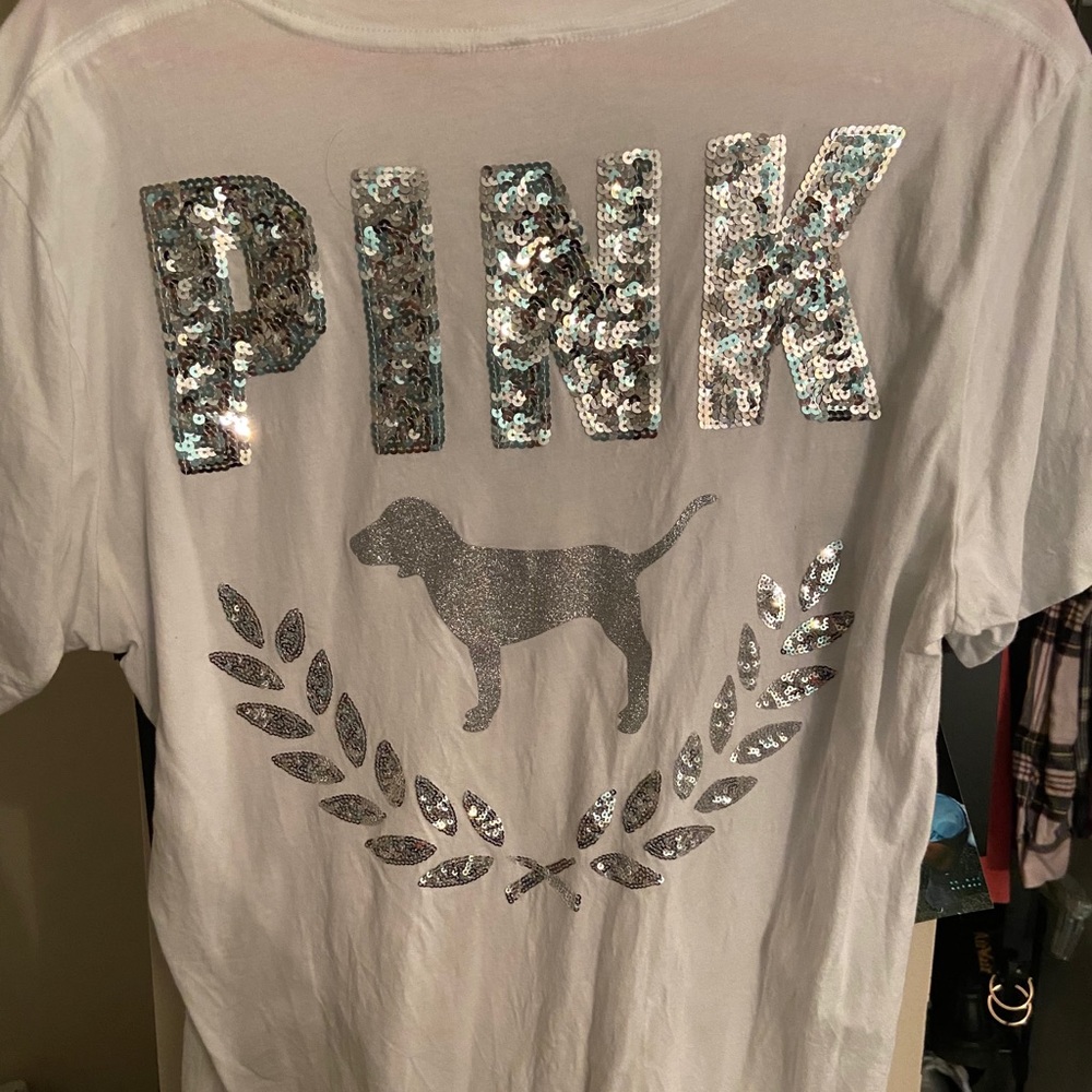 White (Pink brand) shirt size Large